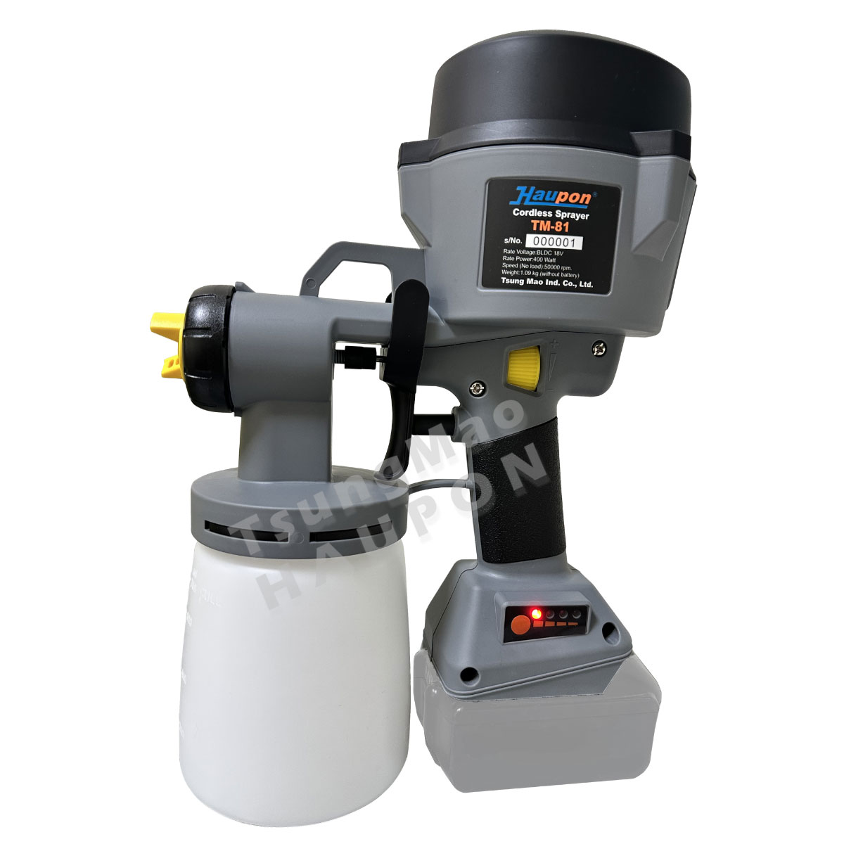 【NEW!】【Haupon合鵬好噴®】HVLP低壓電動噴槍 TM-81 充電式噴槍